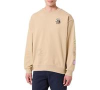 THE NORTH FACE NF0A8C2ULK5 U Mountain CLEANUP Oversized Crew Sweatshirt Homme Khaki Stone Taille L