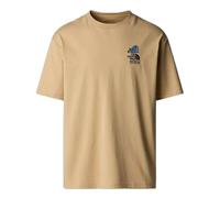 The North Face NF0A8C4DLK5 U SS Mountain CLEANUP Oversized Tee T-Shirt Homme Khaki Stone Taille S