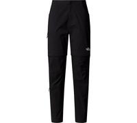 The North Face - Pantalon déperlant de randonnée - W Exploration Reg Straight Convertible Pant TNF Black pour Femme en Nylon - Taille 38 - Noir Noir 38
