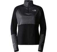 THE NORTH FACE Pull en Polaire pour Femme 1-4 Zip Run Tnfblk Gris Asphalte Taille L