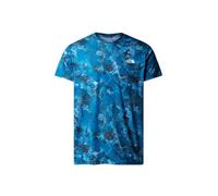 THE NORTH FACE Reaxion Amp Crew Print T-Shirt Adriatic Blue Moss Camo Print XL