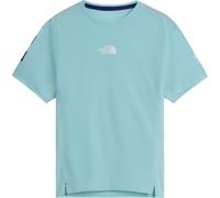 The North Face - T-shirt de trail/running - W Summit High Trail SS Graphic Canal Blue pour Femme - Taille S - Bleu Bleu S