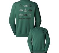 The North Face - Sweat en coton - M Outdoor Graphic Crew Duck Green pour Homme en Coton - Taille 161-173 - Vert Vert 161-173