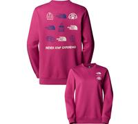 The North Face - Sweat en coton - W Outdoor Graphic Crew Cyber Berry pour Femme en Coton - Taille 120-129 - Rouge Rouge 120-129