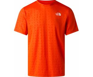 The North Face - T-shirt de randonnée technique et léger - M 24/7 Pentadome Embossed Reg SS Tee Lava Red pour Homme - Taille L - Rouge Rouge L