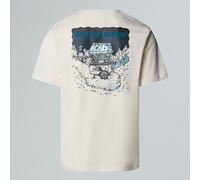 The North Face T-shirt Décontracté Powder Days Graphic Unisexe White Dune Taille S male