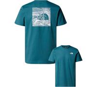 The North Face - T-shirt en coton - M SS Box Nse Celebration Tee Space pour Homme en Coton - Taille M - Bleu Bleu M