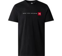 The North Face - T-shirt en coton - M SS Never Stop Exploring Tee TNF Black pour Homme en Coton - Taille 152-160 - Noir Noir 152-160