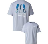 The North Face - T-shirt en coton - U Explore Gear Relaxed S/S Tee Blue Flax pour Homme en Coton - Taille M - Bleu Bleu M