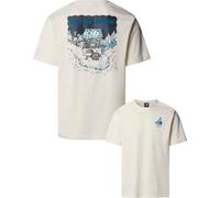 The North Face - T-shirt en coton - U Powder Days Relaxed S/S Tee-Graphic White Dune pour Homme en Coton - Taille L - Beige Beige L