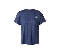 The North Face - T-shirt de randonnée technique et léger - W Flex Geo Embossed Short Sleeve Reg Tee Summit Navy pour Femme - Taille M Navy M