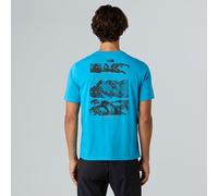 The North Face T-shirt Foundation Mountain Faces Pour Homme Meridian Blue Taille XXL male