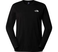 T-shirt The North Face Simple Dome manche longue noir pur logo blanc - XXL