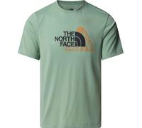 The North Face - T-shirt respirant - M Mountain Foundation SS Tee Graphic Slate Moss pour Homme - Taille 130-141 - Vert Vert 130-141