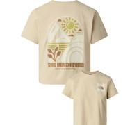 The North Face T-shirt Sun Cutie Tee Desert Stone, coton, manches courtes, col côtelé, Beige L