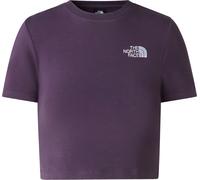 The North Face - T-shirt urbain en coton stretch à manches courtes - W Essential Cropped Slim Short Sleeve Tee Endless Dusk pour Femme en Coton - Violet XS