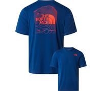 The North Face - T-shirt urbain léger à manches courtes - M Bitmap Logo Short Sleeves Tee-Graphic Estate Blue pour Homme - Taille S - Bleu Bleu S