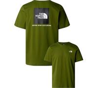 The North Face - Tee-shirt polyvalent avec logo imprimé - M SS Box NSE Tee Woodland Green TNF Black pour Homme en Coton - Taille XL - Vert Vert XL