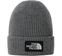 The North Face The North Face Grey Logo Box Cuffed Beanie