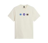 The North Face - U Explorer Badges Rlx Ss Tee-Graphic - T-shirt homme White Dune - S