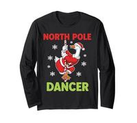 The North Pole Dancer Goose Funny Christmas Santa Joke Manche Longue