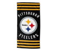 The Northwest Company Northwest NFL Pittsburgh Steelers Stripes Serviette de Plage Noir 76,2 x 152,4 cm