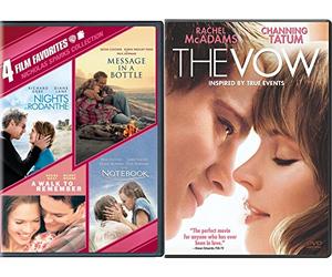 The Notebook + The Vow Romance Movies DVD A walk to Remember / Nights in Rodanthe / Message in a Bottle Set Double Love Twice as Much