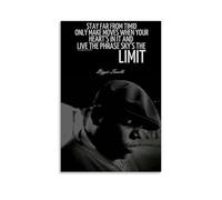 The Notorious B.I.G. Poster imperméable à l'eau pour la maison, résistant à l'humidité, facile à installer et résistant à la décoloration, style sans cadre, 20 x 30 cm