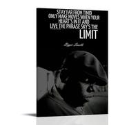 The Notorious B.I.G. Poster imperméable à l'eau, résistant à l'humidité, facile à installer et résistant à la décoloration, style cadre, 50 x 75 cm