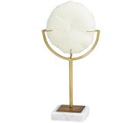 The Novogratz Sculpture décorative Faite à la Main en polystone Corail avec Base en marbre, Figurine d'appoint 15,2 x 7,6 x 27,9 cm, crème