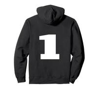 The Number 1 One Sports Team Big White Back Print Assorti Sweat à Capuche