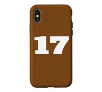 The Number 17 Seventeen Sports Team Imprimé sur Le Devant Assorti Coque pour iPhone X/XS