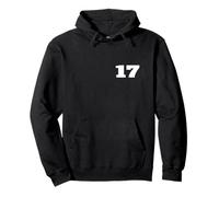 The Number 17 Seventeen Sports Team Imprimé sur Le Devant Assorti Sweat à Capuche