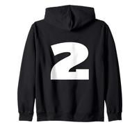 The Number 2 Two Sports Team Back Print Match Birthday Sweat à Capuche
