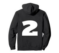 The Number 2 Two Sports Team Back Print Match Birthday Sweat à Capuche