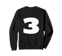 The Number 3 Three Sports Team Back Print Match Birthday Sweatshirt