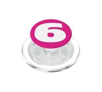The Number 6 Six Sports Team Impression sur Le Devant pour Anniversaire Assorti PopSockets PopGrip pour MagSafe