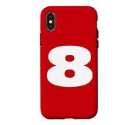 The Number 8 Eight Sports Team Impression sur Le Devant pour Anniversaire Assorti Coque pour iPhone X/XS