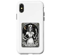 The Nurse Tarot Skeleton Night Shift RN Vintage Graphic Coque pour iPhone X/XS