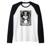 The Nurse Tarot Skeleton Night Shift RN Vintage Graphic Manche Raglan