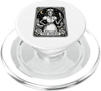 The Nurse Tarot Skeleton Night Shift RN Vintage Graphic PopSockets PopGrip pour MagSafe
