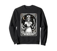 The Nurse Tarot Skeleton Night Shift RN Vintage Graphic Sweatshirt