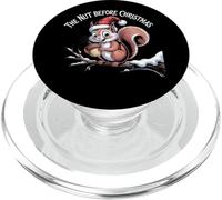 The Nut Before Christmas Chapeau de Père Noël Amusant en polyuréthane Motif écureuil PopSockets PopGrip pour MagSafe