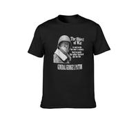 The Object of War General George S. Patton Black Men T-Shirt Graphic Printed Top Unisex Tee Black 3XL