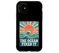 The Ocean Fixed It Retro Beach Waves Sun Coque pour iPhone 11