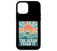 The Ocean Fixed It Retro Beach Waves Sun Coque pour iPhone 12 Mini