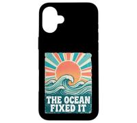 The Ocean Fixed It Retro Beach Waves Sun Coque pour iPhone 16 Plus