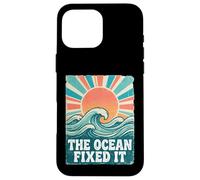 The Ocean Fixed It Retro Beach Waves Sun Coque pour iPhone 16 Pro Max