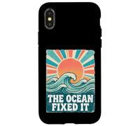 The Ocean Fixed It Retro Beach Waves Sun Coque pour iPhone X/XS