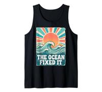 The Ocean Fixed It Retro Beach Waves Sun Débardeur